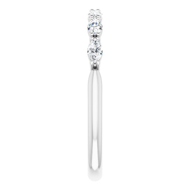 0.60 ct. East West Set Marquise Diamond Open Gallery Wedding Band-VIRABYANI